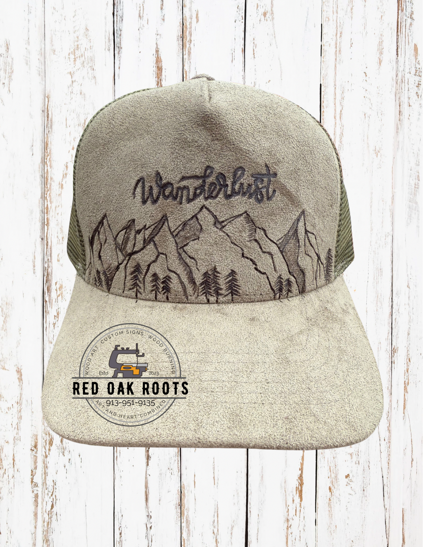 Wanderlust hand-burned SnapBack