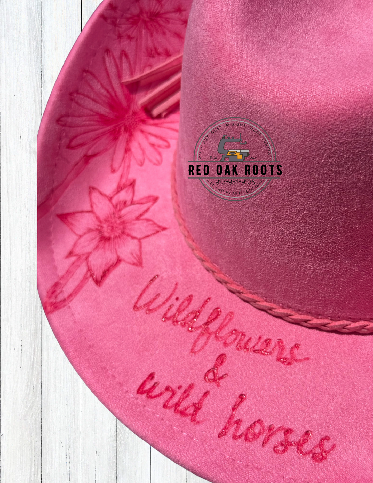 “Wildflowers & wild horses” children’s cowboy hat