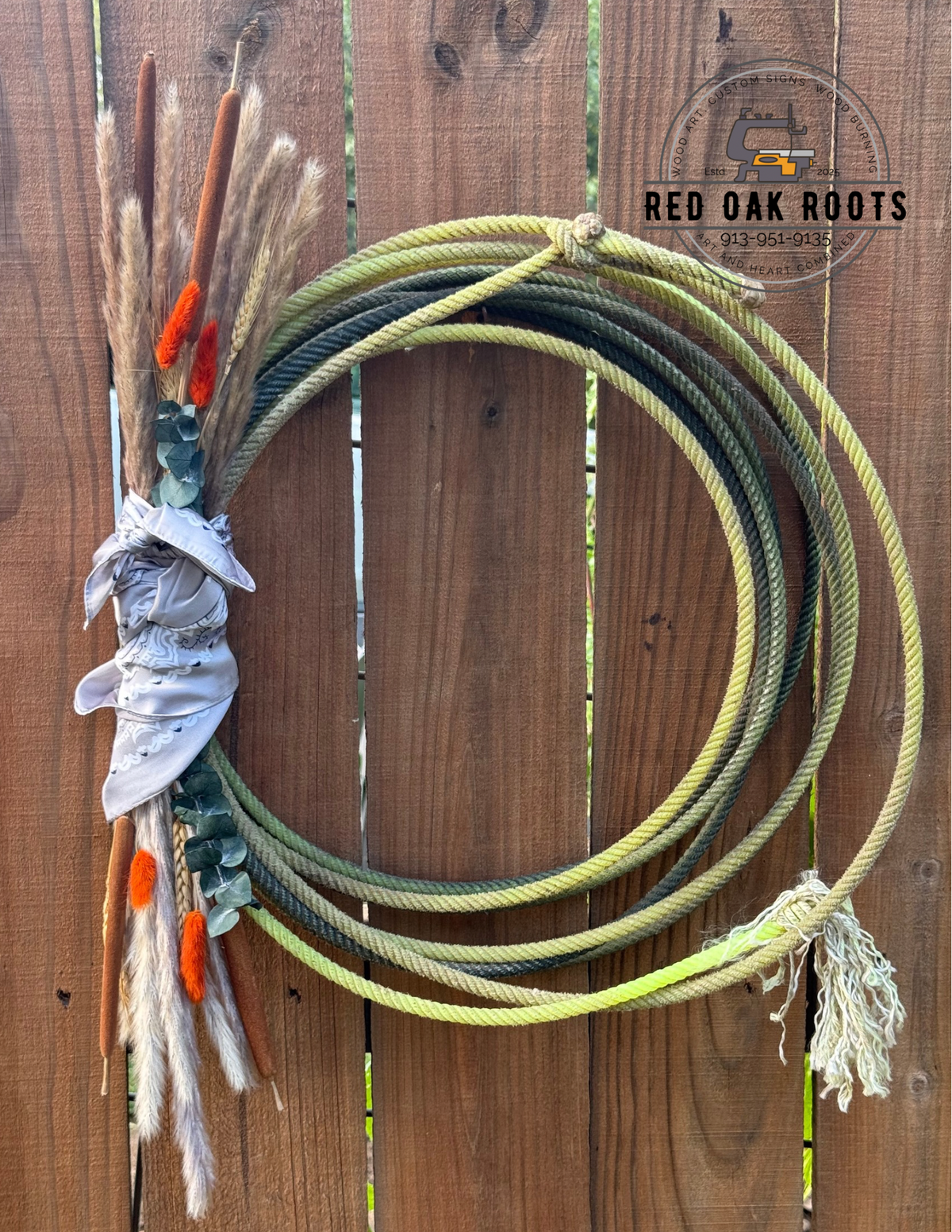 Autumn Fire lariat wreath