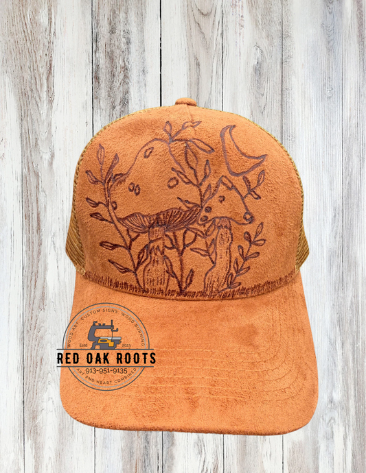 Mushroom hand-burned SnapBack