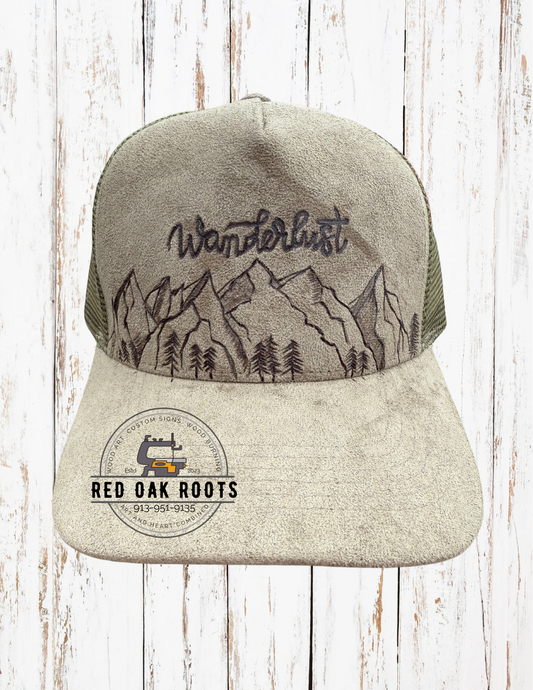 Wanderlust hand-burned SnapBack