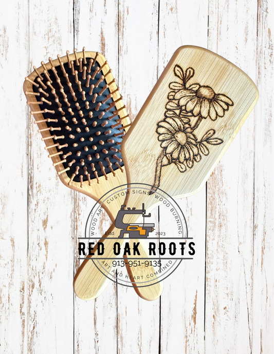 Daisy hand-burned brush